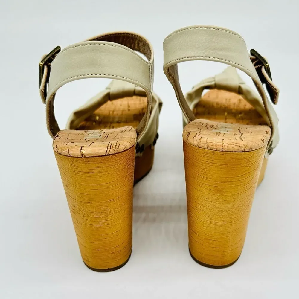 Korks Dawson Wedge Beige Sandals